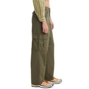 Levis 94 Baggy Cargo Pants Women 31x32 Relaxed Fit 90s Style Olive Green Midrise